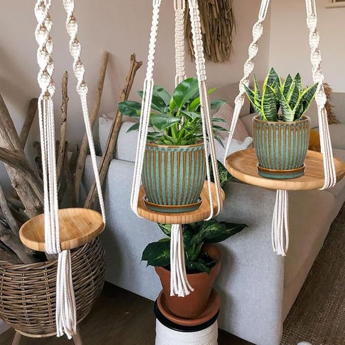 Oairse Ceramic Pots for Indoor Plants 4.9 + 5.7 Inch Set of 2 Bluish Grey With Drainage Holes and Saucers Texture Planters for Succulent Indoor Outdoor Flower
