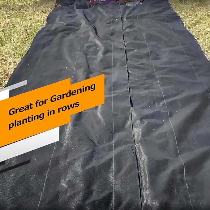Ashman Landscape Fabric Weeds Blocking Mat 3' x 100' Heavy-Duty Weed Barrier Protection for Gardens and Landscaping