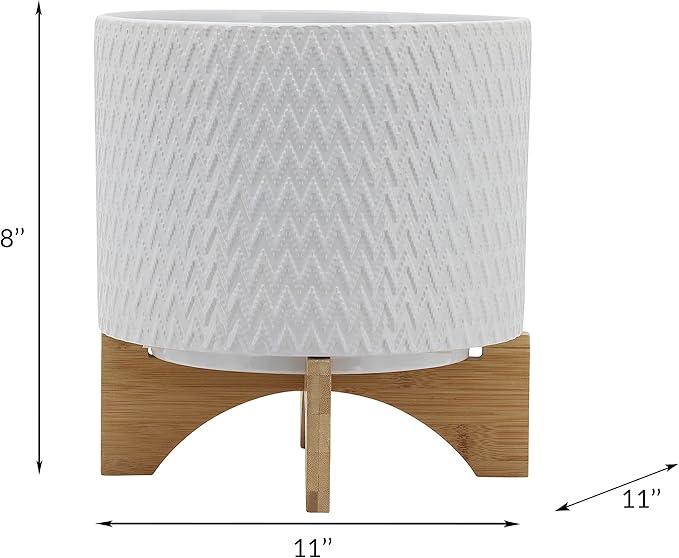 Generic 10 CHEVRONPLANTER W Stand White