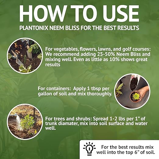Worm Bliss (1 Qt) + Neem Bliss (1lb) + Kelp Bliss (1lb) - Organic Worm Castings for Plants - Neem Meal Fertilizer - Kelp Meal Fertilizer - Organic Fertilizers for Plants Flowers &amp Gardening