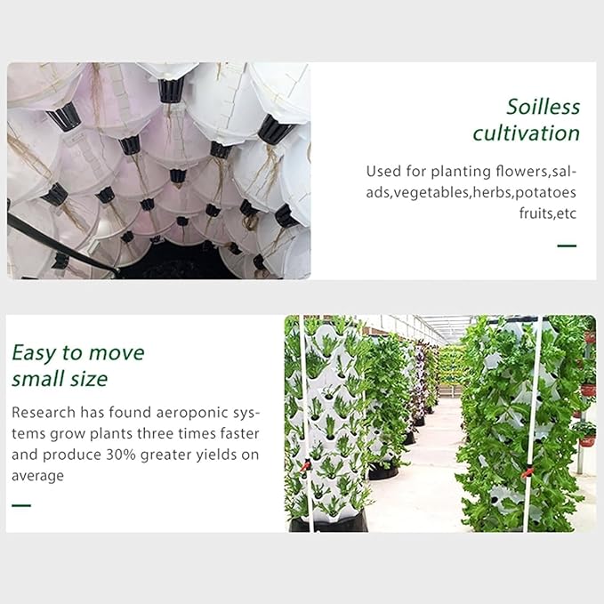Hydroponics Growing SystemABS Material + Timer Intelligent Vegetable Growing Machine - Hydroponic Growing System for Fruits and Vegetables GYL24824(Color:Size:48Pots)