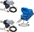 UYGALAXY Roll up Motor System 2 Packs 24V Electric Greenhouse Film Roll Up Motors + Transformer Controller Joint Box (AC110V to DC24V) for Greenhouse Automatic Venting Kit(with Pivot)