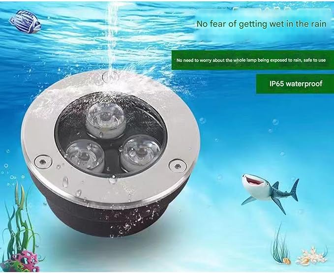 Ultra-Thin 3W Outdoor Recessed Spotlight - Waterproof IP65 Garden Ground Light Floor Lamp for Courtyard &amp Lawn Cold White LED 220V Landscape Lighting (100x35mm)