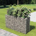 Gabion Raised Bed 70.9x70.9x39.4 in Silver Galvanized Steel Rectangular Planter Box Heavy Duty 3099 lbs Capacity Rustproof Outdoor Garden Fence for Backyard Patio Yard