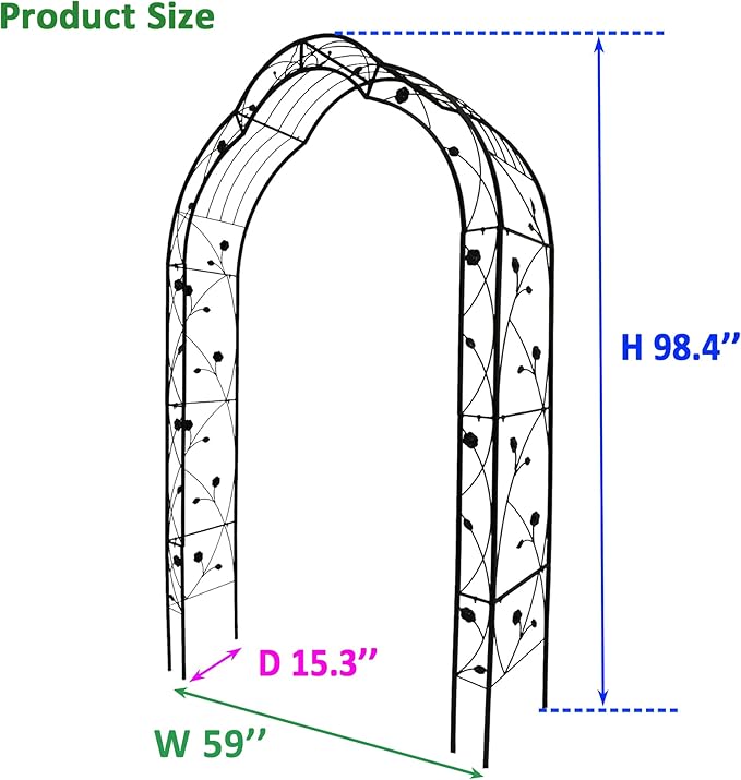 Garden Trellis Metal Garden Arch Assemble Freely with 8 Styles Garden Arbor Trellis Outdoor Trellis Climbing Plants Vines Plant Vegetable Support Rose Arch