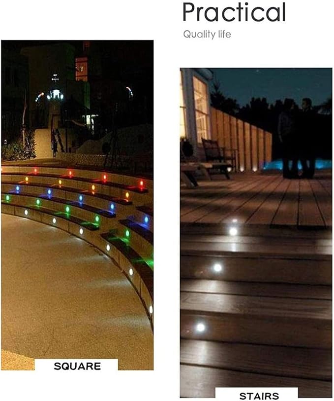 85-265V LED Ground Landscape Spotlights IP67 Waterproof Recessed Garden Light Round Embedded Outdoor Lamp (6W White 18W Green)