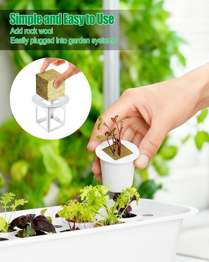 Hydroponic Planting Cup Hydroponic Growing System Compatible with Gardyn Home/Studio Indoor Garden System 15 Pack White