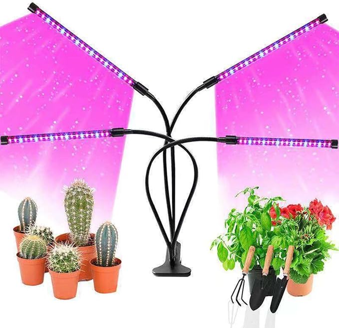Professional Led Plant Growth Light Timer with 3/9/12 Hours USB Power Supply to Time Dimming 3-Segment Dimming Foldable Lamp Arm