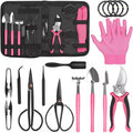 Bonsai Tool Kit High Carbon Steel Bonsai Tools Set Include Pruning Shears Scissors Trowel Rake PU Leather Bag and More Portable Garden Tool Set