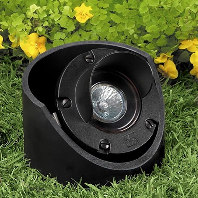 SPW Vista Professional Outdoor Lighting GW-5250-B-NL Well Light/Accent Landscape Lamp with Aluminum Housing &amp Black Finish (No MR-16 LED Bulb Included)