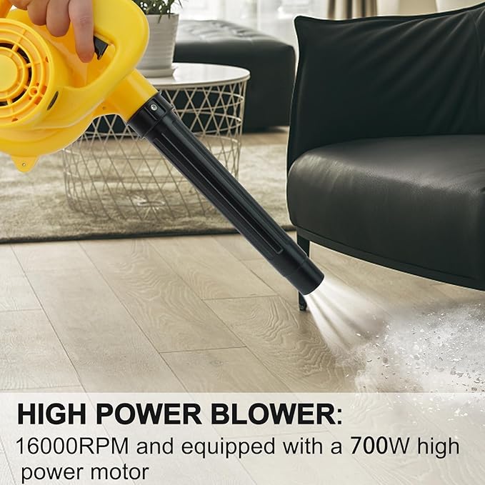 APLMAN Corded Electric Leaf Blower2 in 1 Small Handheld Lightweight Sweeper/Vacuum110V 400W Portbale Blower for Leaf/Snow/Dust Blowing