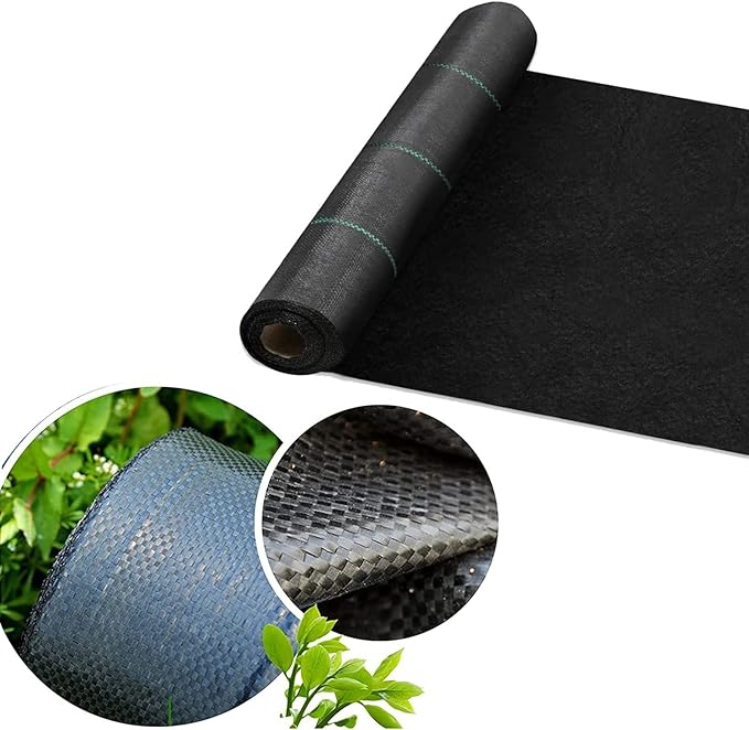 PP Woven Garden Ground Cover Geotextile UnderlaymentGarden Weed Barrier FabricOutdoor Weed Mat Weed Control Gardening MatDurable Weed Control Garden Cloth (Size : 1.8x228m/6x750ft)