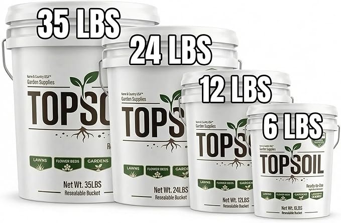 All Purpose Top Soil Pail Garden Potting Soil Indoor Plants Mix and Potting Soil Outdoor Plants Versatile Potting Mix for Flowers Vegetables Shrubs and Landscaping (6 lb)