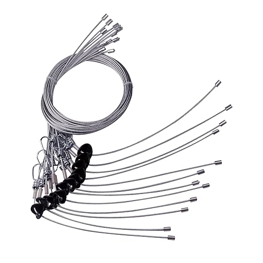 12Pcs Trap Wire (60in Long 7x7 3/32 Cable) Fits for Outdoor Survival and Hunting Adventures Easy to Carry
