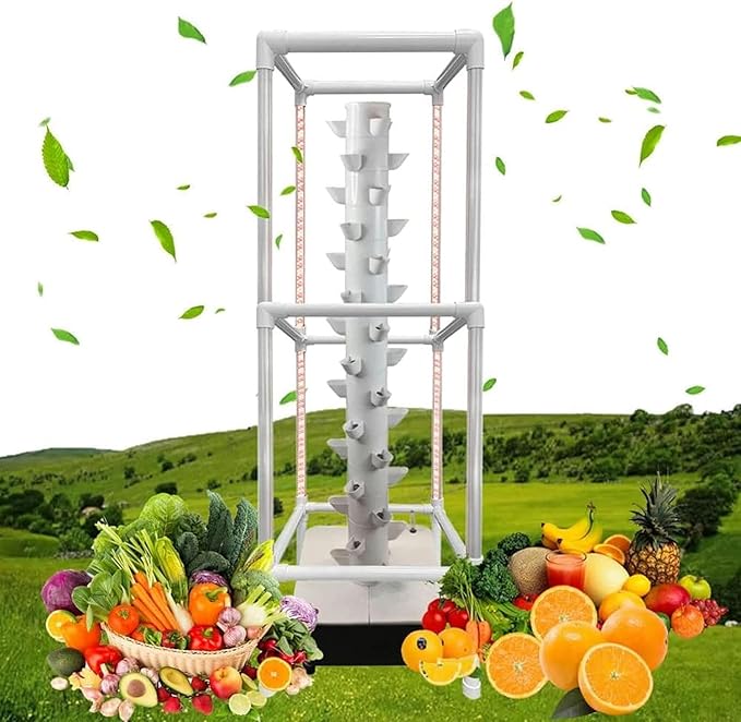 15 Layers 45 Plant Locations Hydroponic Tower Growing Indoor Vertical Grow Tower Hydroponic Growing Aquaponics Growing Syste