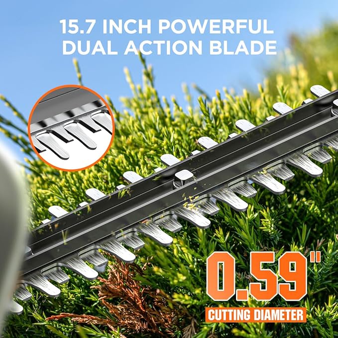 Litheli Cordless Leaf Blower and 20 Hedge Trimmer kit 1 * 2Ah Battery Include Work with Litheli U20 20V System (1 * 2Ah Battery Include)