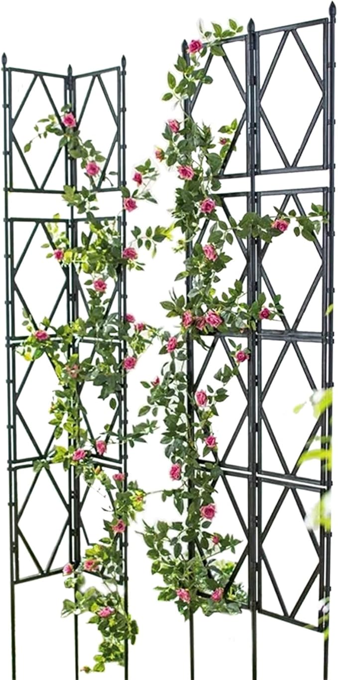 Garden Trellis for Vertical Plants 90cm H x 60 cm W / 120cm H x 60 cm W Climbing Outdoor Plants Trellis Foldable Plant Trellis for Flowers &amp Vegetables(W60xH220CM(2.0x7.2FT))