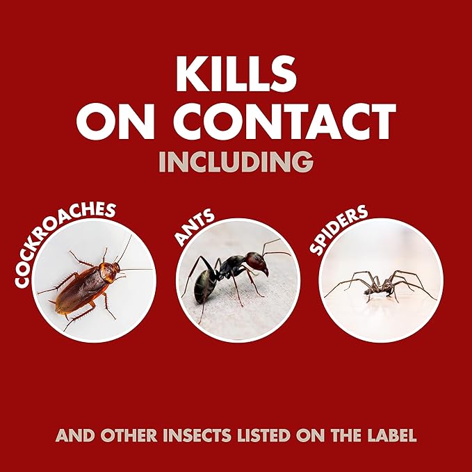 Spectracide Bug Stop Home Barrier 32 oz - 6 Count Ready-To-Use Indoor Plus Outdoor Insect Control Brown