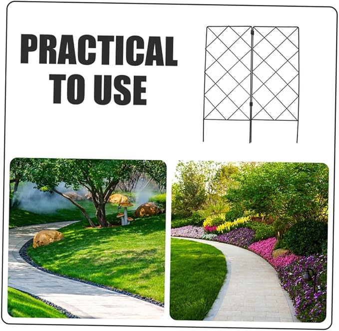 2Pcs Durable Garden Trellis for Climbing Plants Flower Support Rack for Outdoor Vegetable and Vine Growth Each for Patios and Lawns