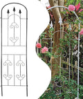 Metal Garden Trellis Climbing Clematis Plant Support Frame Large House Plant Trellis Indoor Heavy Duty Rustproof Black Iron Plant Trellis for Potted Plants SupportBlack220cm