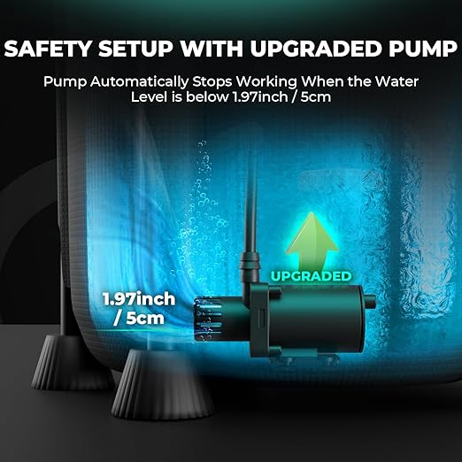 MARS HYDRO Auto Drip Irrigation Kits with 13 Gallon Foldable Bucket 24W Upgraded Water Pump 8 Drip Emitters Garden Watering System for Grow Tent Indoor Lawn Greenhouse Yard