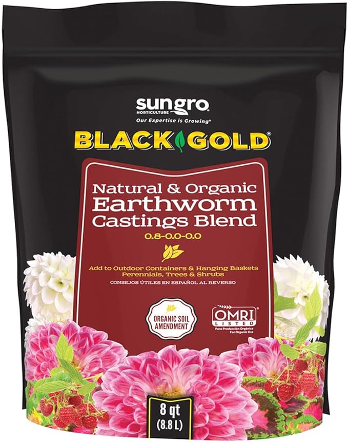 Black Gold Earthworm Castings Blend - 8qt- OMRI Listed