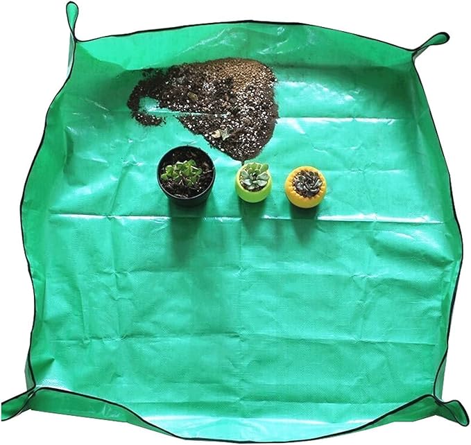 Plant Transplanting Repotting Mat for Pruned Plants Seedlings Potted Plants Transplanting Watering Gardening Plant Potting Tool Mat Plant Care Change Soil Garden Work Cloth Foldable