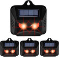 Triumpeek Animal Repeller Solar Powered Predator Eye Nighttime Animal Deterrent Devices with Red LED Lights Night Guard Animal Repellent Scares Coyote Skunk Raccoon Deer Away from Yard Chicken Coop