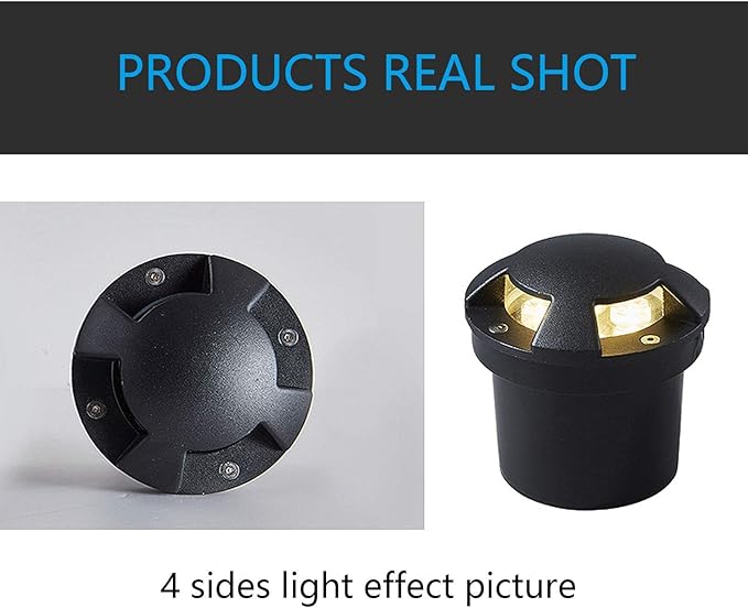 LED Underground Light Embedded Garden Buried Light IP66 Waterproof Low Voltage AC12/24V Recessed Spotlights for Outdoor Yard Driveway Deck Patio Decorative Landscape Light
