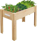 4x2.5x1.8 Ft Elevated Garden Bed with Legs &amp Hooks - 47x30x22 Inch Ergonomic Height Raised Planter Box for Vegetables &amp Herbs - Large Outdoor Patio Planter with Stand &amp Liner