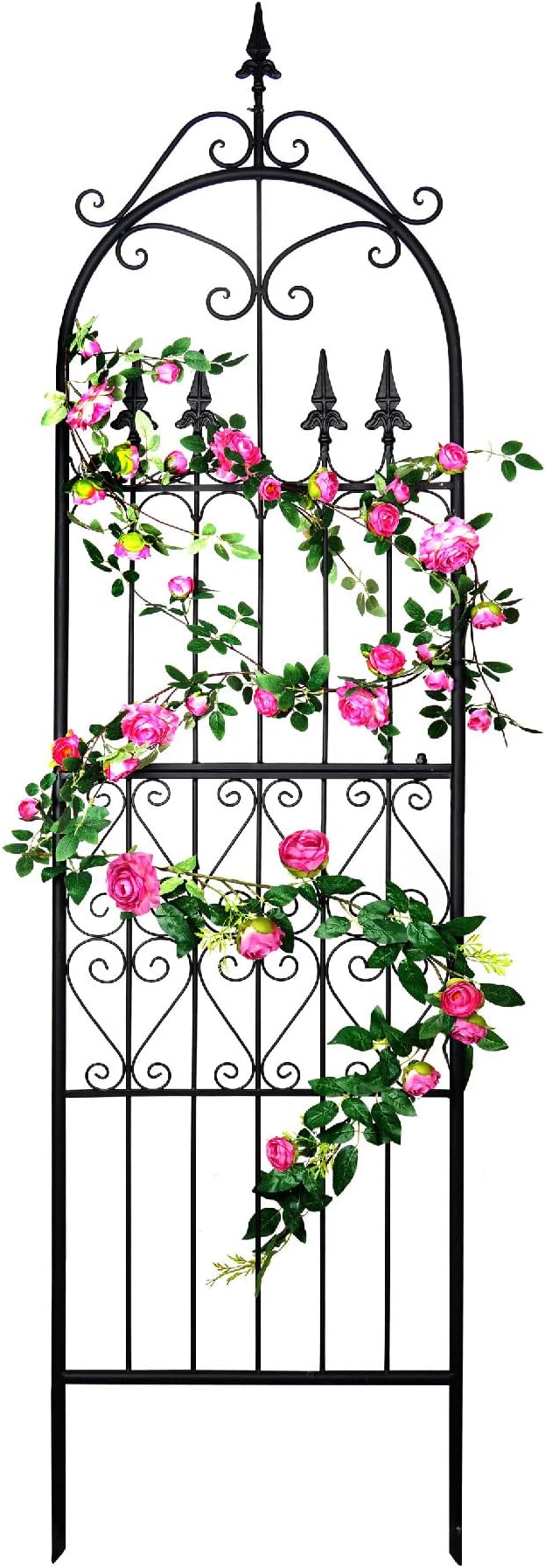 Garden Garden Trellises 86” x 21.7” for Climbing Plants 7.2FT Metal Iron Wire Vine Flower Trellis Perfect for Supporting Climbing Plants Outdoor Roses Vines Flowers and Vegetables