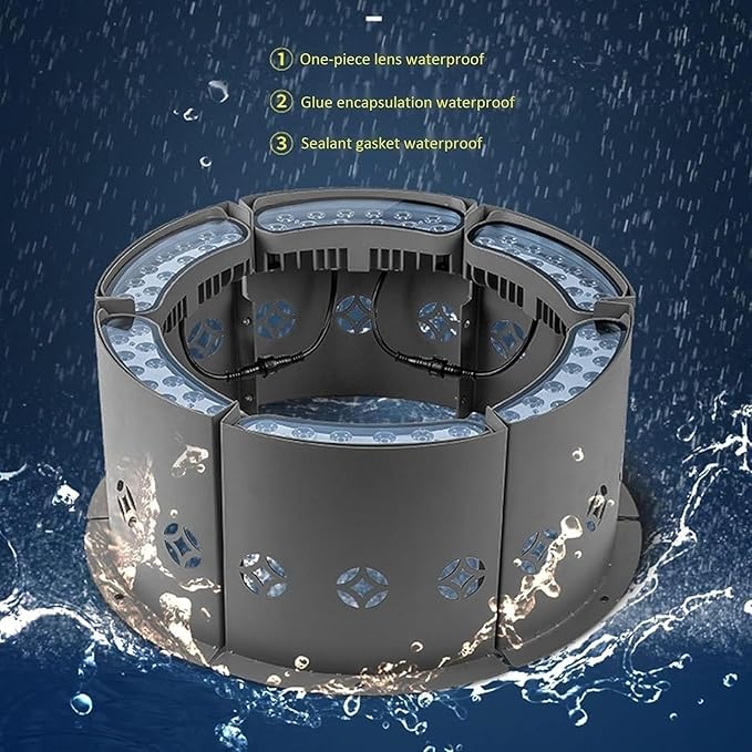 LED Ring Tree Hug Lamp 12W Surrounding LED Tree Spotlights IP65 Waterproof Ground Landscape Light 24V Ring Outdoor Corrugated Buried Lights Garden Lighting(White Light9PCS(24V))
