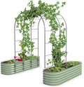 Vego Garden Modular Arched Trellis System 4.5' Long Trellis for 6 in 1 or 3.5' x 6.5' (9 in 1) Garden Bed for Climbing Plants Like Cucumber Beans Tomatoes &amp Vines (Garden Beds Not Included)