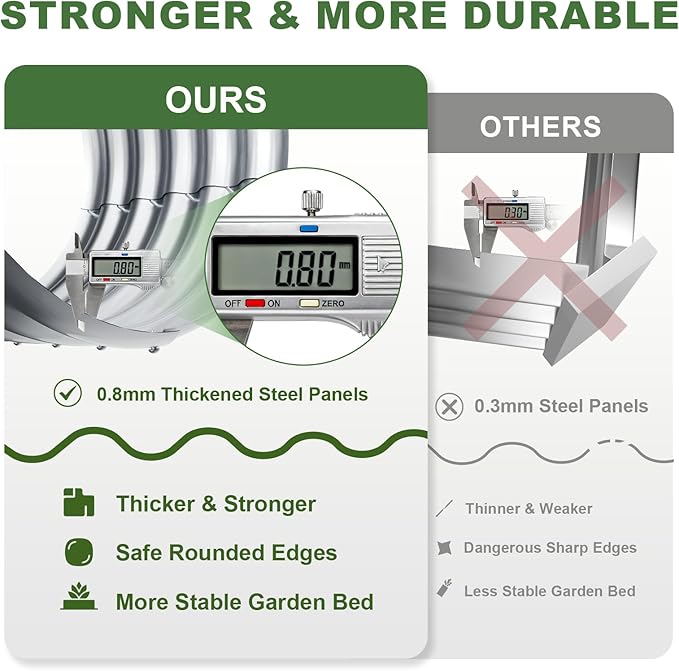 AHEONLAR 3 Pack 4×2×1.5ft Galvanized Raised Garden Beds Outdoor Sturdy Planter Boxes for Vegetables Fruits Flowers and Plants Easy Assembly Silver