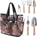 Garden Tool Set 7 Pcs Floral Gardening Set for Women Leaf Camouflage Gardening Kit with Garden Tool Bag Trowel Weeder Fork Hand Rake Pruning Shears Cultivator Transplanter