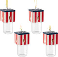 4 PCS Wood Carpenter Bee Trap for Outside - Best Bee Trap - Cube Flag Style Nature Hanging Carpenter Bee Traps Plastic Jar Outdoor - Insect Traps