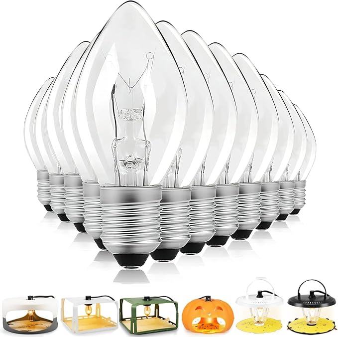 Flea Trap for Inside Your Home - Flea Trap Replacement Night Light Bulb 14 Pcs 7W Incandescent Warm Yellow for Chandeliers Christmas Light Strings Night Lights(Warm Yellow)
