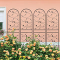 Heavy-Duty Metal Garden Trellis for Climbing Plants – Rust-Resistant Outdoor Flower Support with Decorative Bird Design (4 Pack-H71)