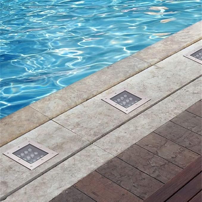 Outdoor Landscape Spotlights Underwater Pond Lights LED Spotlight Outdoor Recessed LED Light for Terrace for Gardens Paths of Swimming Pools Illumination Lights(White 4W(