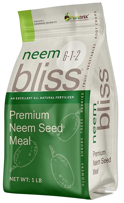 Worm Bliss (1 Qt) + Neem Bliss (1lb) + Kelp Bliss (1lb) - Organic Worm Castings for Plants - Neem Meal Fertilizer - Kelp Meal Fertilizer - Organic Fertilizers for Plants Flowers &amp Gardening