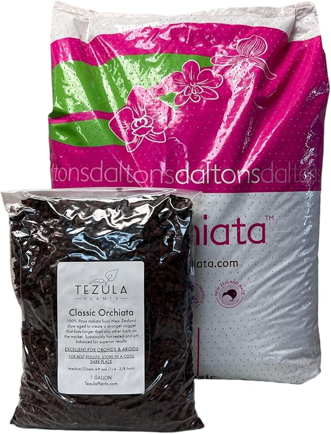 Orchiata New Zealand Pinus Radiata Bark - Medium Chips (1/2) 1 Gallon Bag