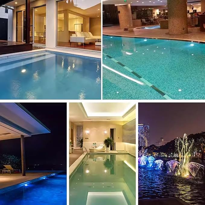 RGB LED Landscape Lights with Remote Control - IP67 Waterproof Adjustable Floor Spotlights