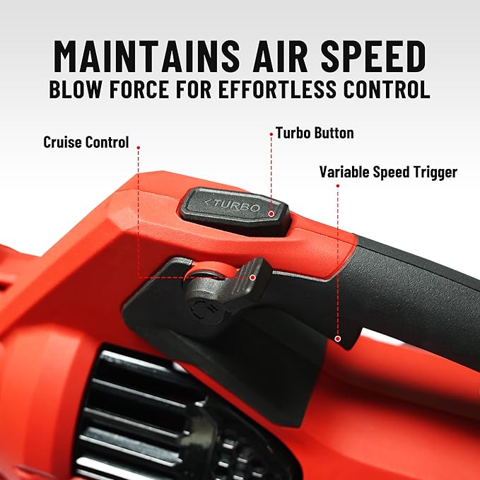 58V Cordless Leaf Blower Brushless 770 CFM 180MPH Power Variable-SpeedElectric Blower with 4Ah Battery and 5A Fast Charger for Lawn Care Yard Outside(KDLB58211BDM)