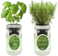 2-Pack Hydroponic Mason Jar Herb Garden Kit Indoor Herb Garden Self-Watering Starter Kit New Christmas Gift for Mom (BasilRosemary)