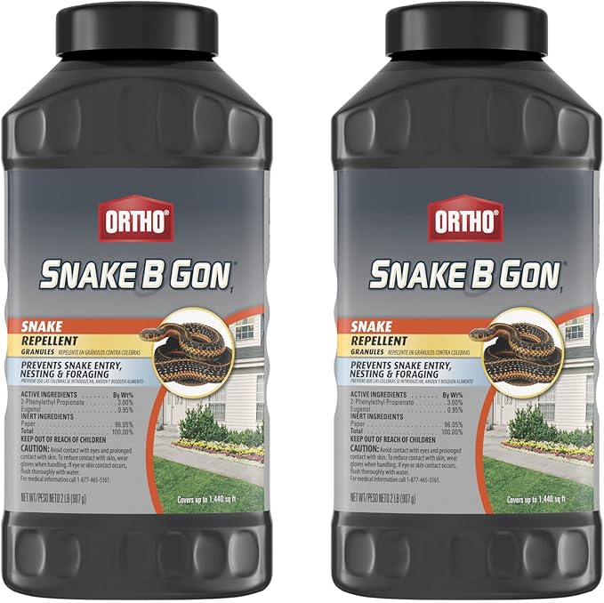 Ortho Snake B Gon1 Repellent Granules Snake Repellent for Yard - No-Stink Formula Covers Up to 1440 sq. ft. 2 lbs. (2-pack)