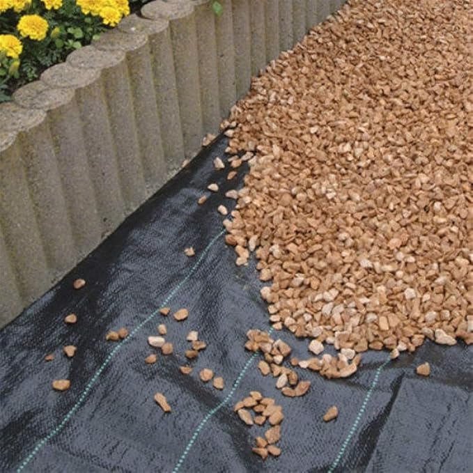 Black 100gsm Heavy Duty Lined Weed Control Fabric Farm Garden Landscaping Ground Cover Membrane 1pcs (Size : 0.8x10m)