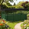 Heavy-Duty Galvanized Steel Raised Garden Bed Kit with Assembly Tools Sturdy Planter Box for Vegetables Flowers and Herbs (Green + HDPE + Steel)