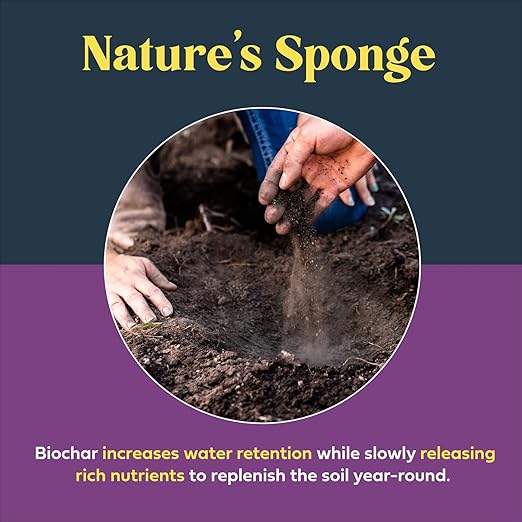 Organic Fertilizer Biochar Activated with Chicken Manure Indoor Outdoor Plant Food Kid and Pet Safe No Odor for Soil Flowers Potted Plants Raised Beds Vegetable Garden Compost 10 lb