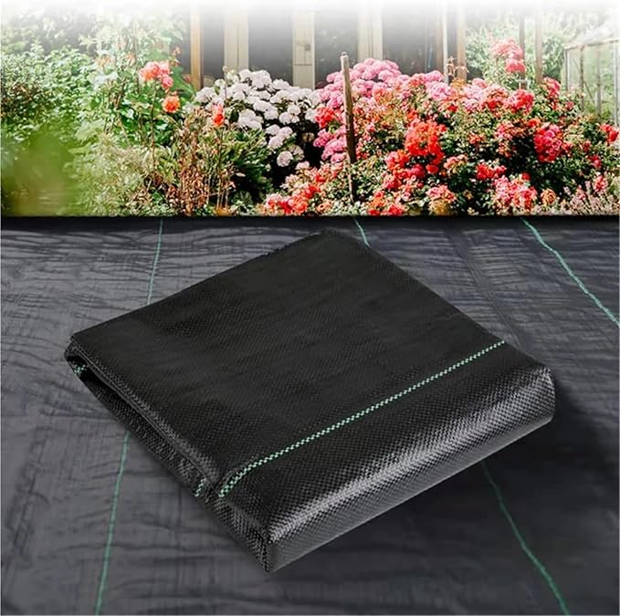 Weed Barrier Fabric Weed Barrier Landscape Fabric Garden Cloth Plastic Membrane for Gardening Farming Sheet Thick Breathable(1mX15m)