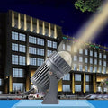 10W RGB LED Spotlight Beam Light with Remote Control – Outdoor Wall Washer Narrow Beam Angle AC 85-265V Long-Range Landscape Projector (Green)